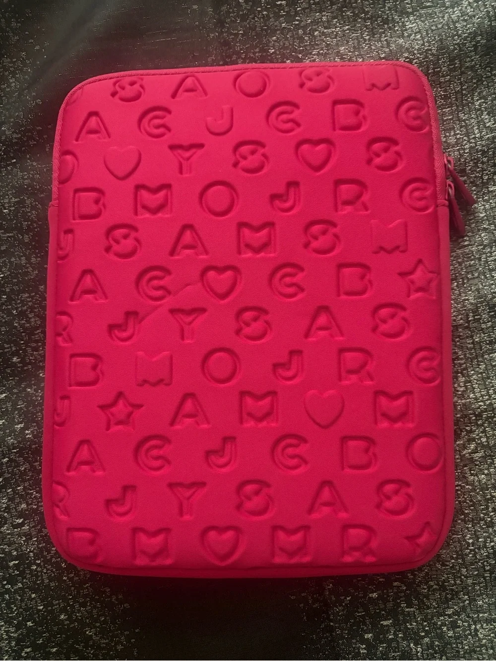 Marc by Marc Jacobs Bright Pink Embossed Tablet Sleeve
